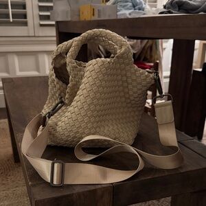 Naghedi Woven Cream Mini Bag